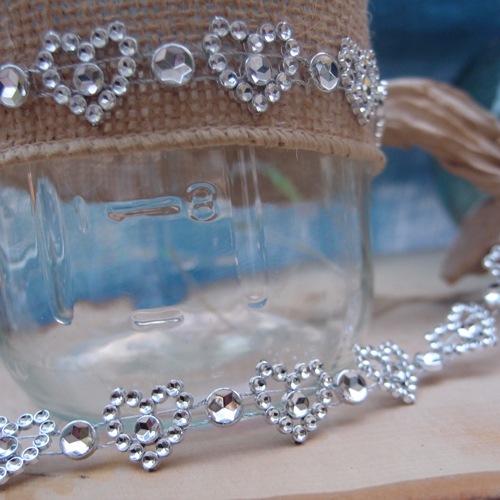 Heart Fuax Diamond Trim