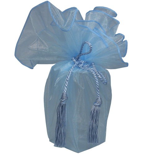 Light Blue Sheer Wrapper w/ Tassel