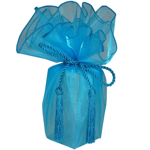 Turquoise Sheer Wrapper w/ Tassel
