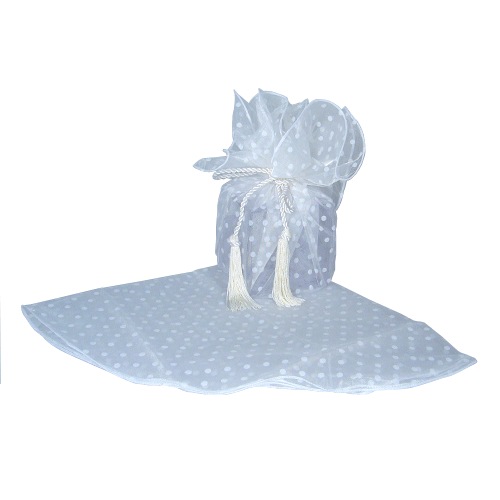 White w/ White Dots Wrapper w/ Tassel