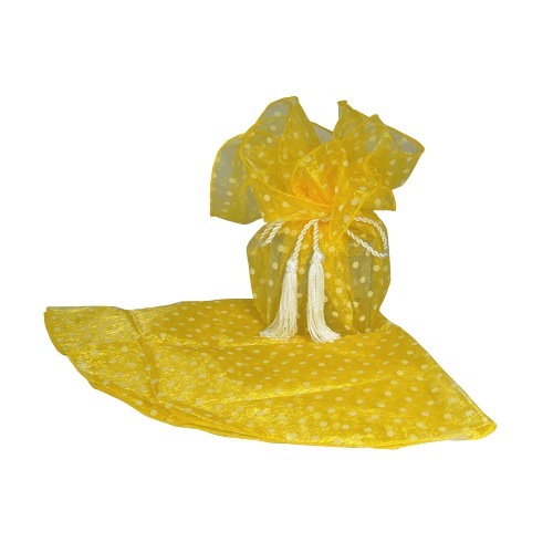 Yellow w/ White Dots Wrapper w/ Tassel