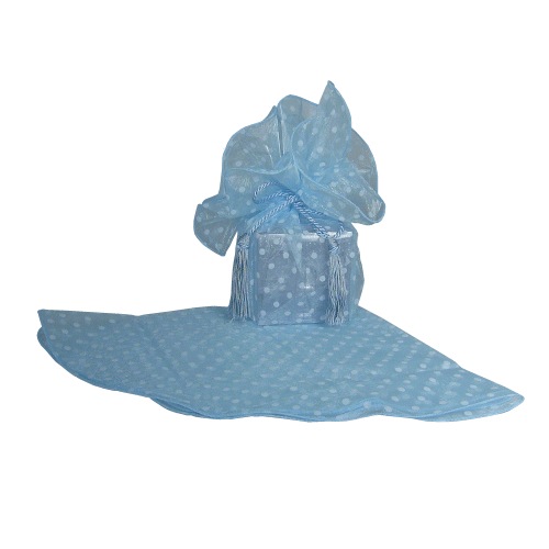 Light Blue w/ White Dots Wrapper w/ Tassel