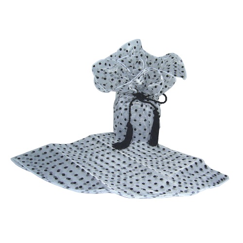White w/ Black Dots Wrapper w/ Tassel