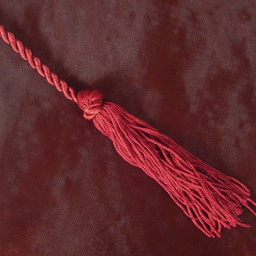 Burgundy Organza Wrapper w/ Tassel