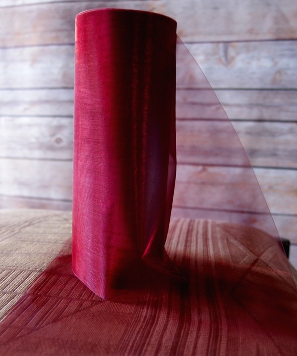 Burgundy Organza Roll
