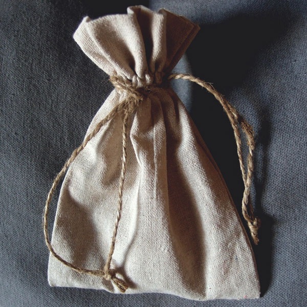 Linen Bag with Jute Cord