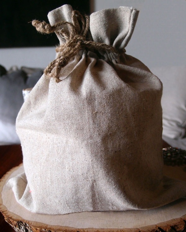 Linen Bag with Jute Cord