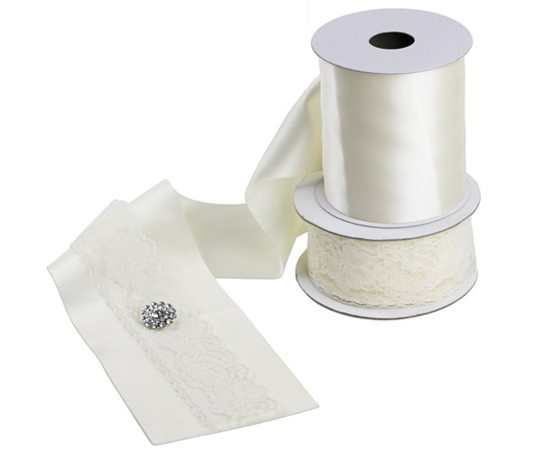 Double Face Satin Ivory Ribbon