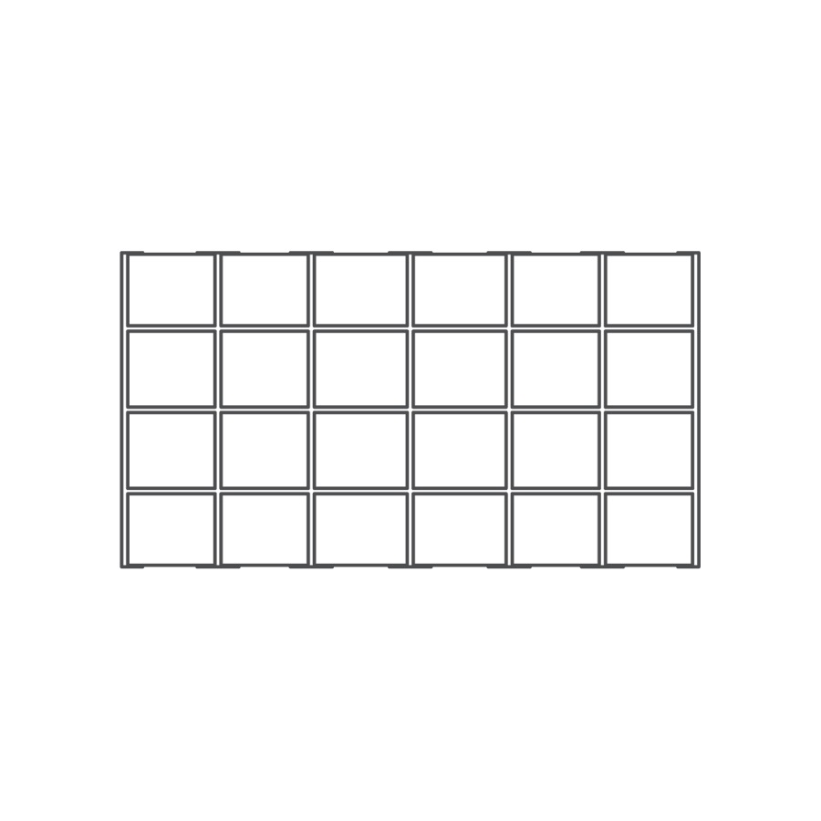 24 Compartment Full Size Tray Liner