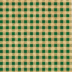 Green Ginghams Print on Kraft Tissue Paper