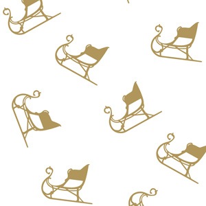 "Golden Sleighs" Printed Tissue Paper