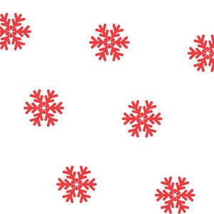"Red Snowflake" Printed Tissue Paper