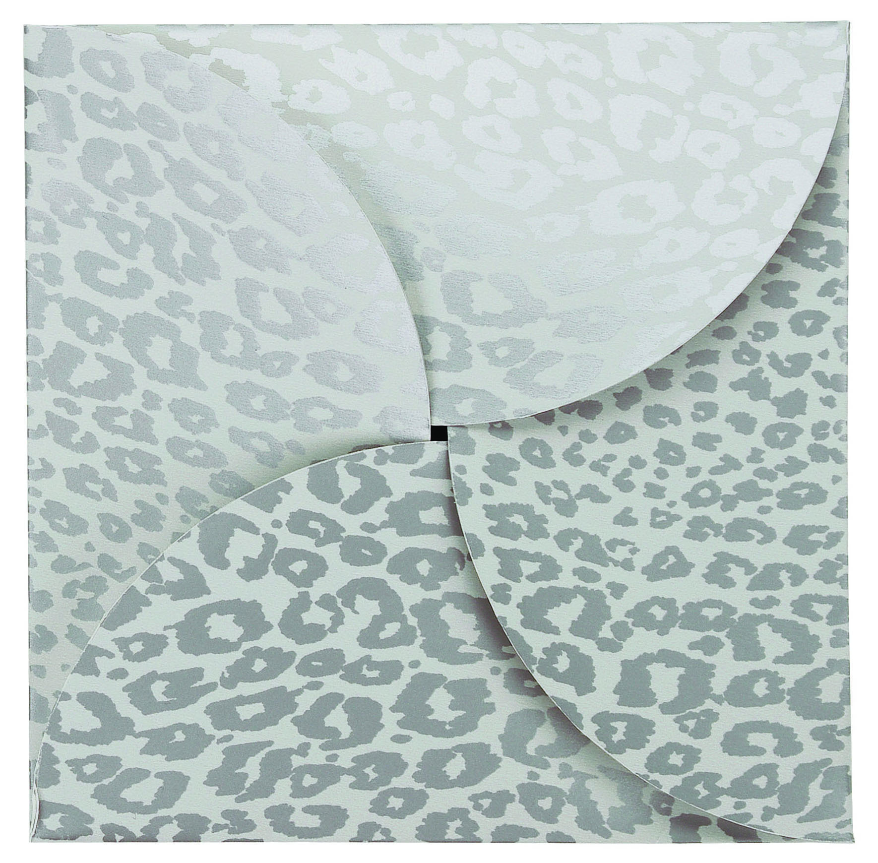 Silver Cheetah Gift Card Folder