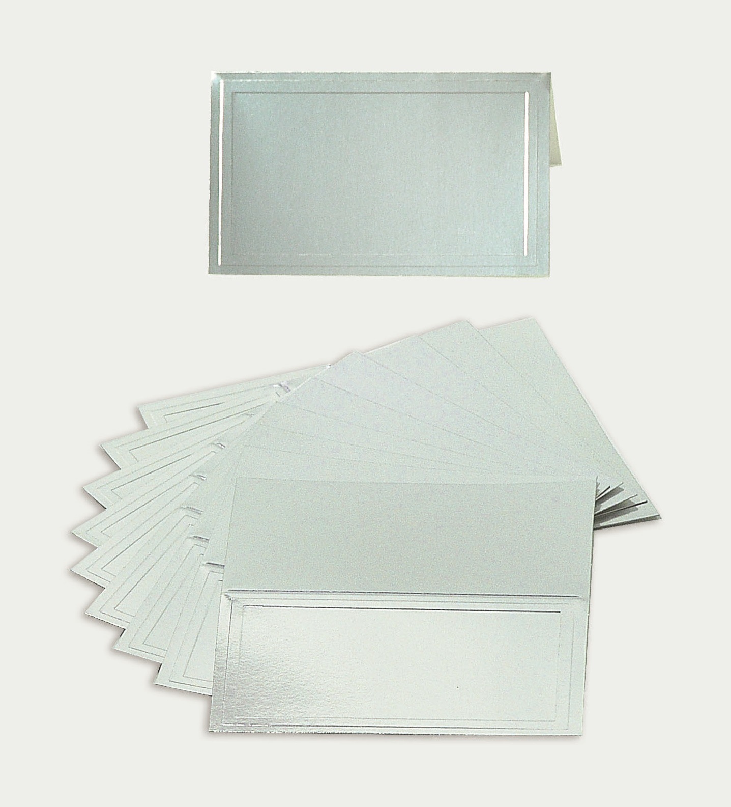 Silver Folding Metallic Foil Gift Card