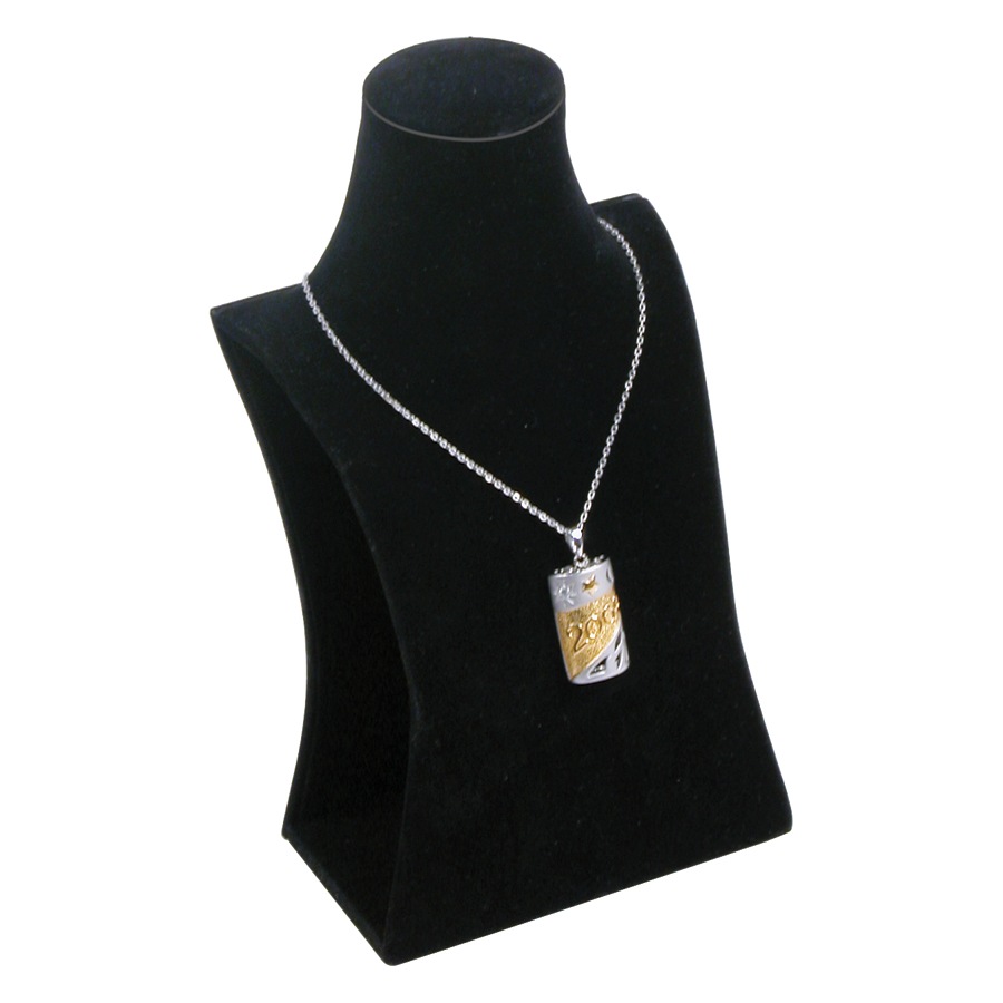 Small Black Velvet Contoured Neck Display