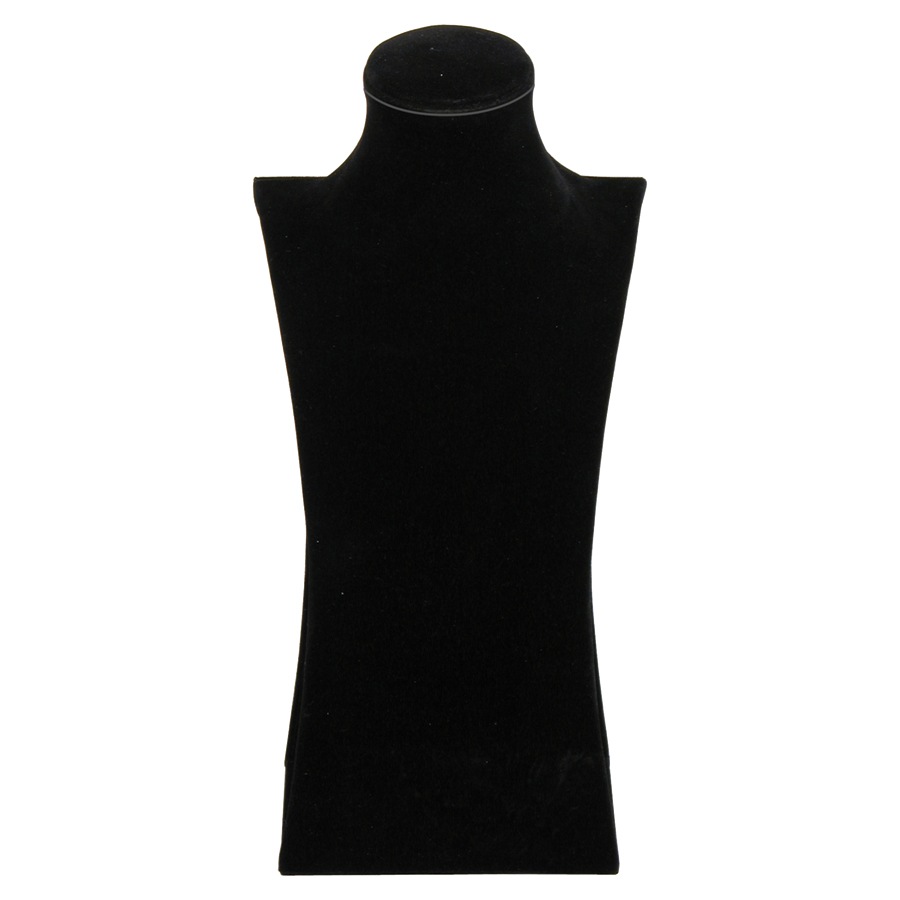 Large Black Velvet Contoured Neck Display