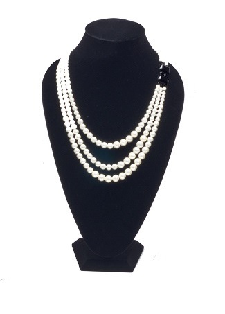18 1/2" Extra Tall Black Velvet Necklace Display