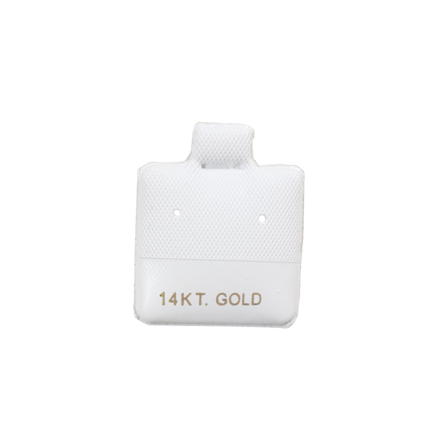 "14KT. Gold" 1" x 1" Vinyl White Puff Pad (x100)
