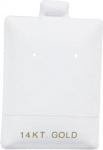 "14KT. Gold" 1 1/2" x 2" Vinyl White Puff Pad (x100)