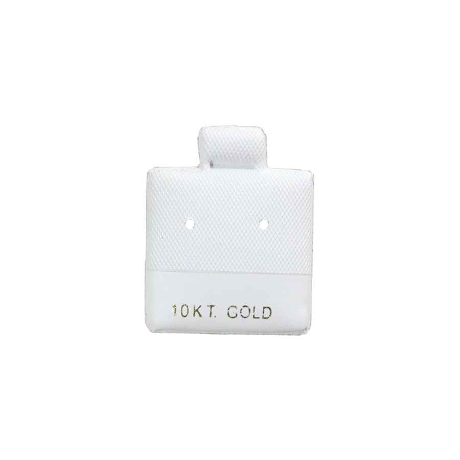 "10KT. Gold" 1" x 1" Vinyl White Puff Pad (x100)