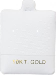 "10KT. Gold" 1 1/2" x 1 3/4" Vinyl White Puff Pad (x100)