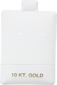 "10KT. Gold" 1 1/2" x 2" Vinyl White Puff Pad (x100)