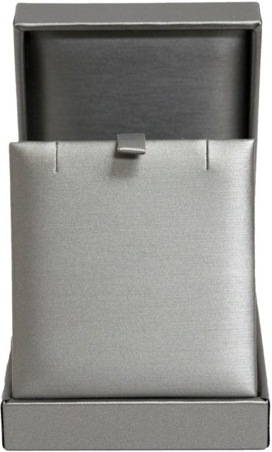 Silver Leatherette Necklace/Pendant Box