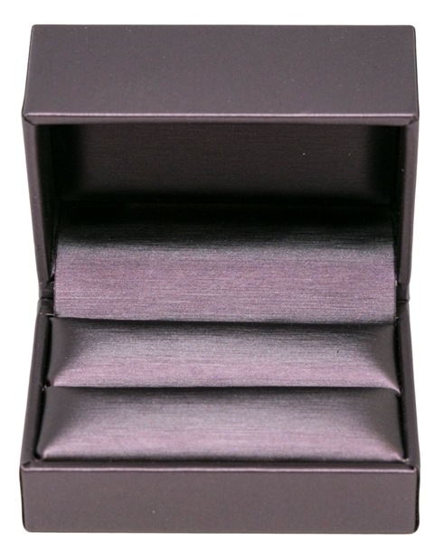 Purple Leatherette Double Ring Slit Box