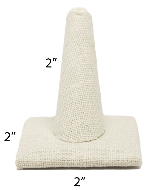 Beige Linen 1 Finger Ring Stand