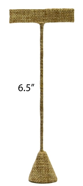 Burlap Earring Tree T-Bar Display Stand (Large)