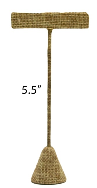 Burlap Earring Tree T-Bar Display Stand (Medium)