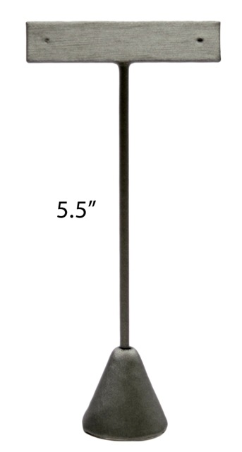 Steel Gray Earring Tree T-Bar Display Stand Medium