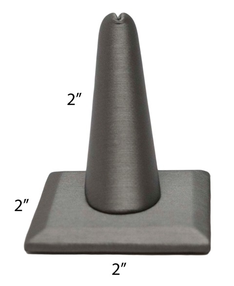 Single Finger Steel Gray Ring Stand Holder Jewelry Display