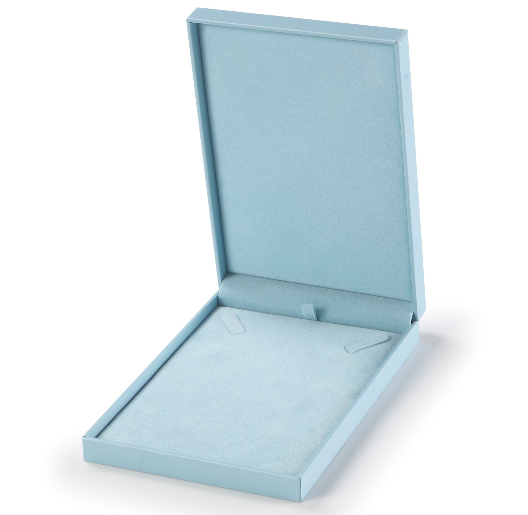 Light Blue Leatherette Necklace Box