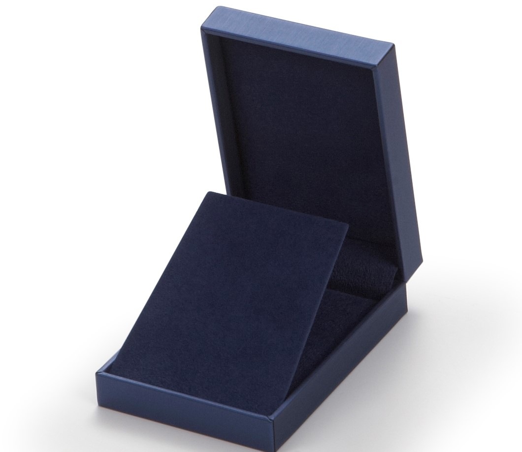 Navy Leatherette Large Pendant Box