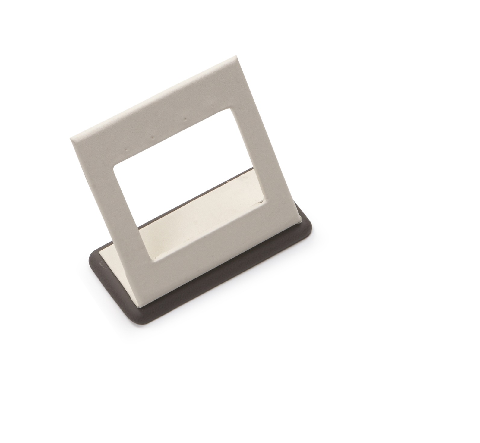 Chocolate/Beige Leatherette 2 Pairs Earrings Display