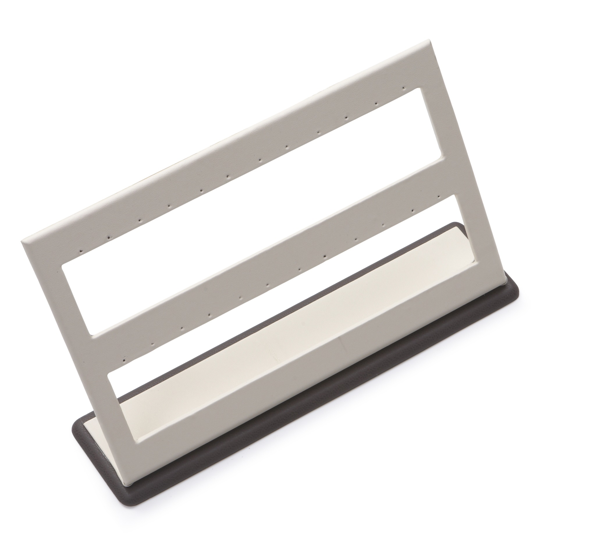 Chocolate/Beige Leatherette 12 Pair Earring Display