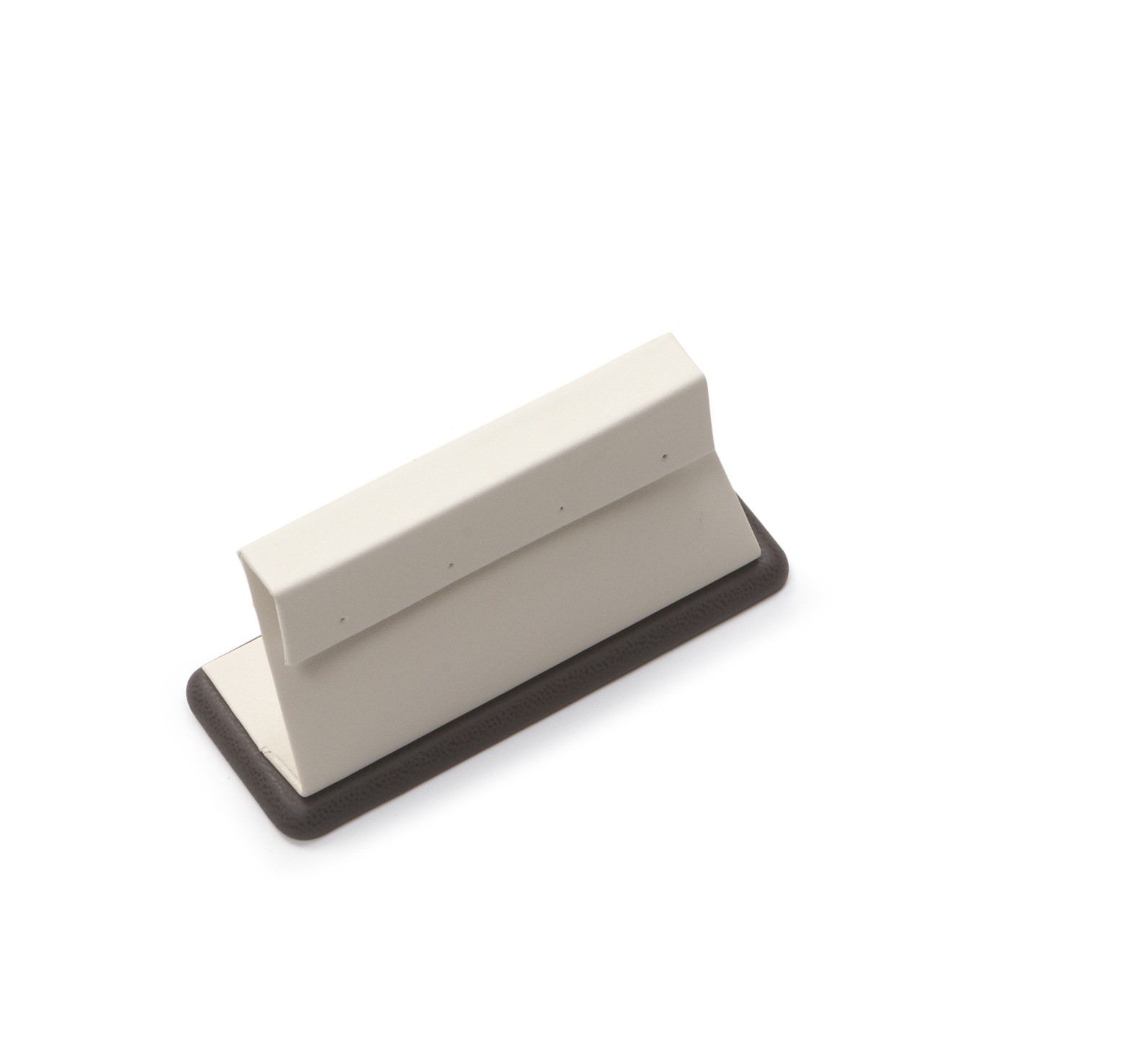 Chocolate/Beige Leatherette 2 Pairs Earring Display