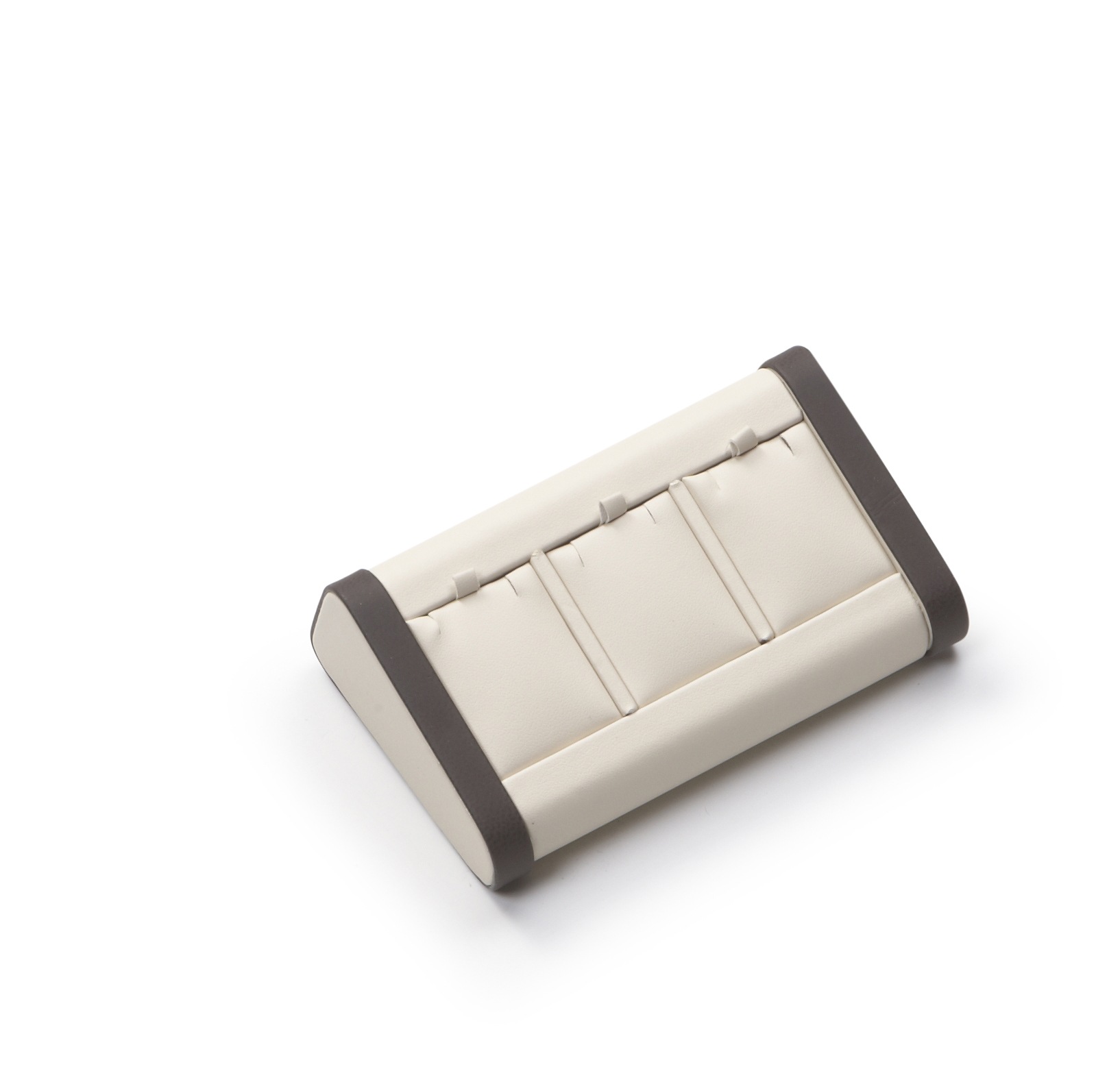 Chocolate/Beige Leatherette 3 Pendant Stand