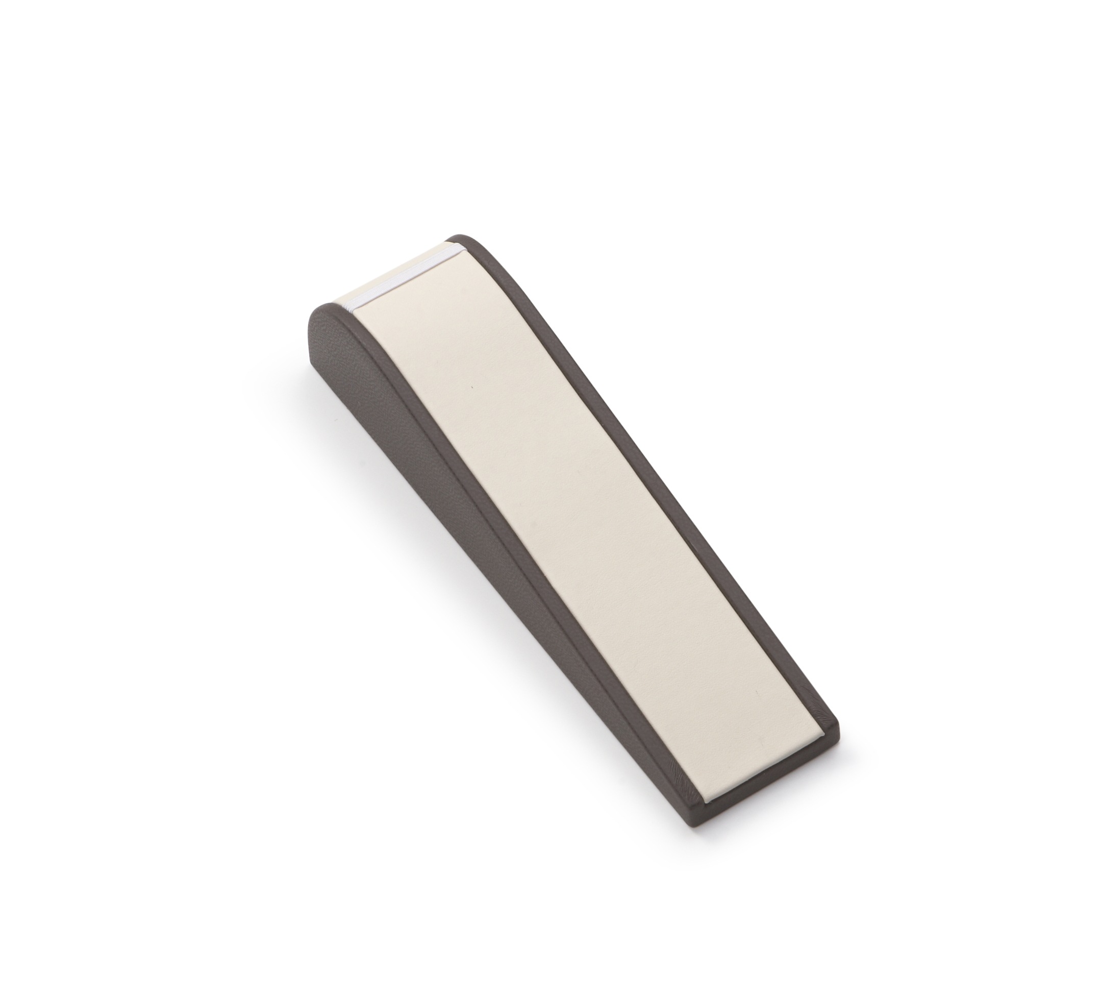 Chocolate/Beige Leatherette Thick Bracelet Dome