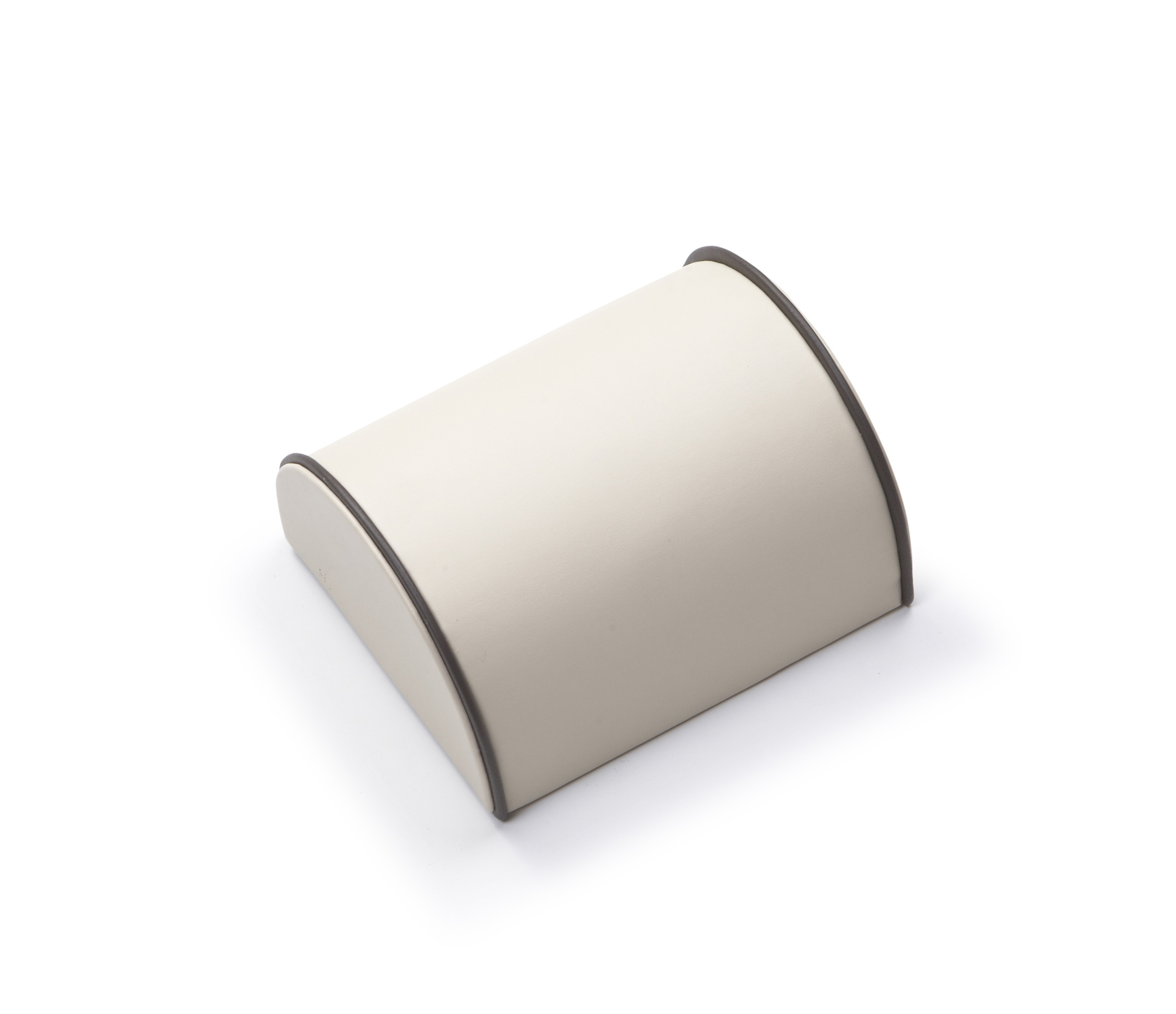 Chocolate/Beige Leatherette Medium Bracelet Dome