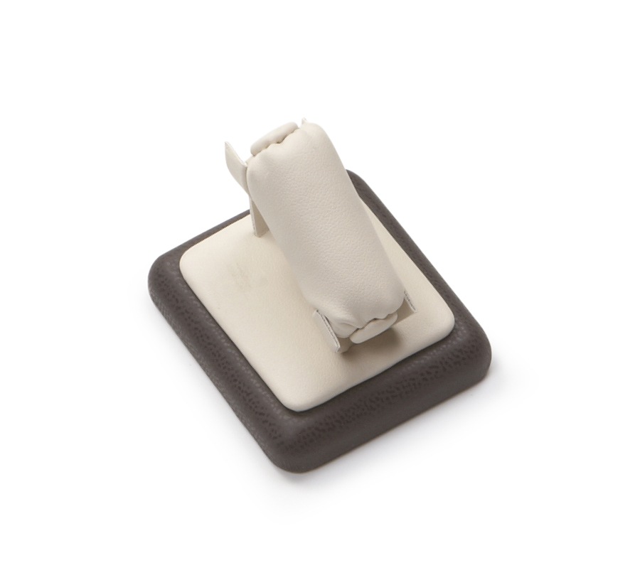 Chocolate/Beige Leatherette 1 Ring Stand