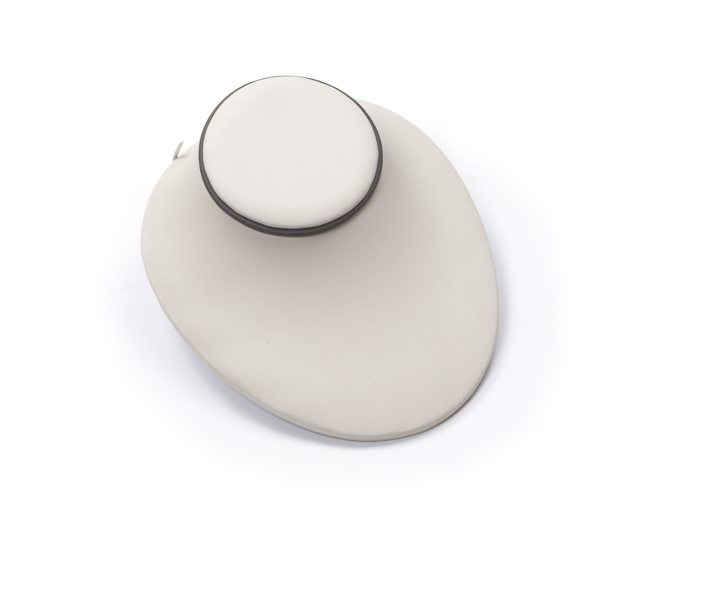 Chocolate/Beige Leatherette Large Neckform