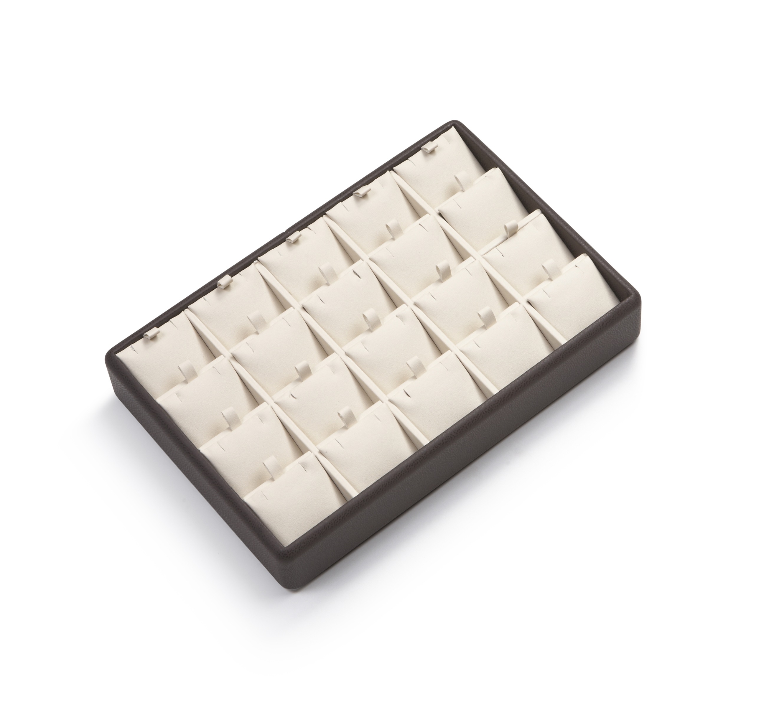 Chocolate/Beige Leatherette 20 Pendant Tray