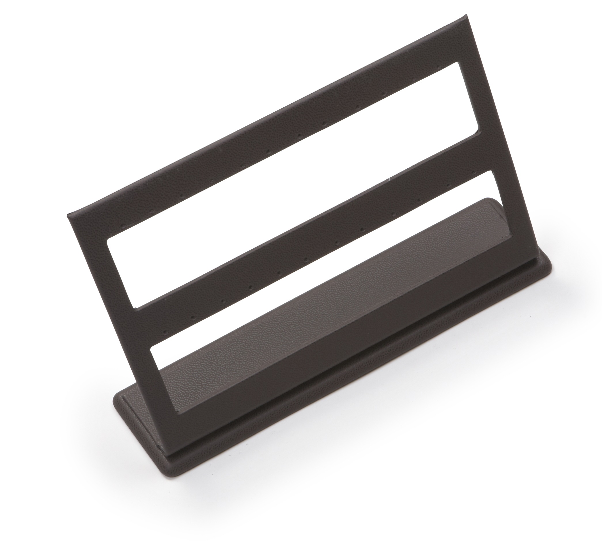 Chocolate Leatherette 12 Pairs Earring Stand