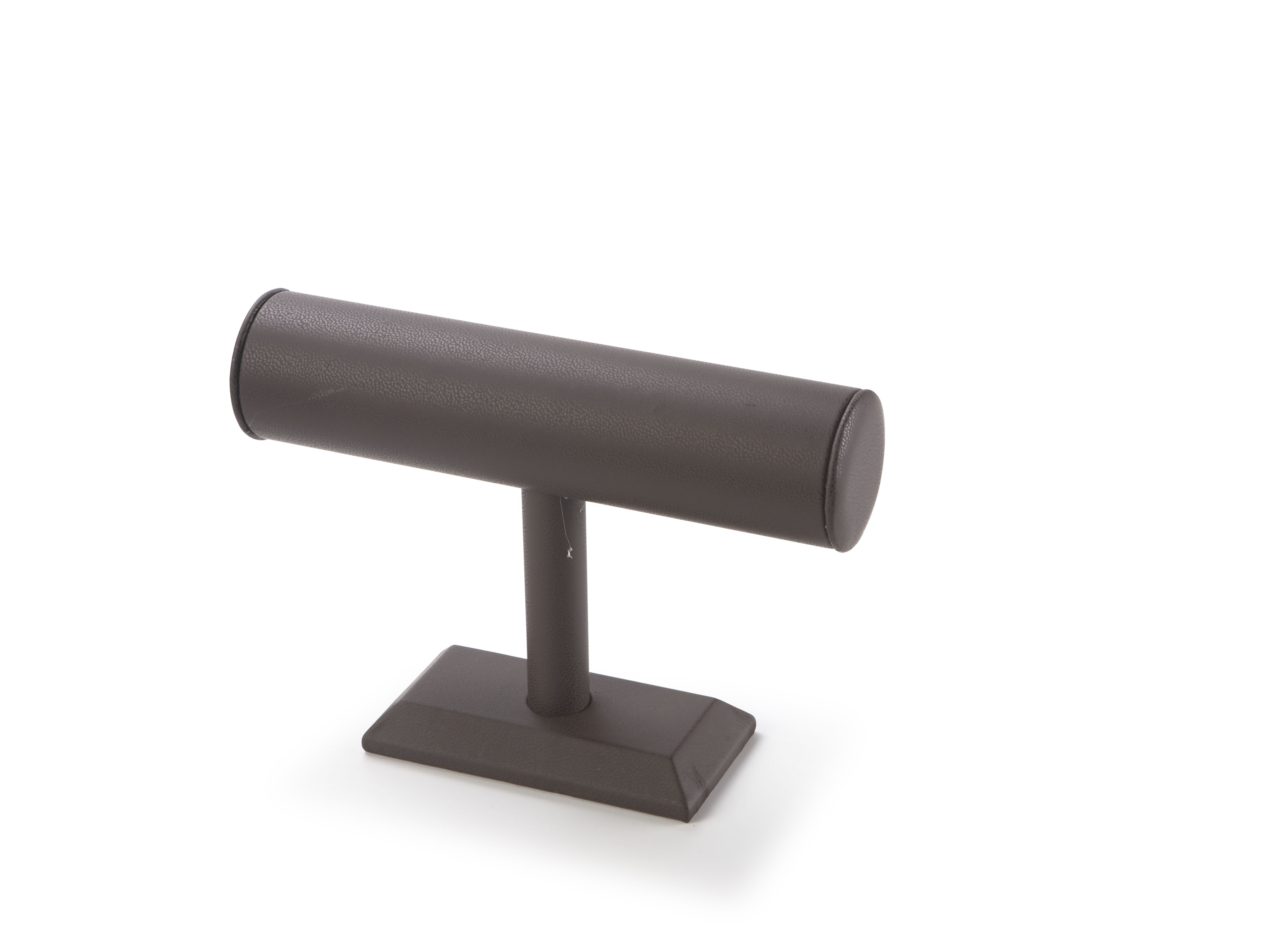 Chocolate Leatherette Bangle T-Bar