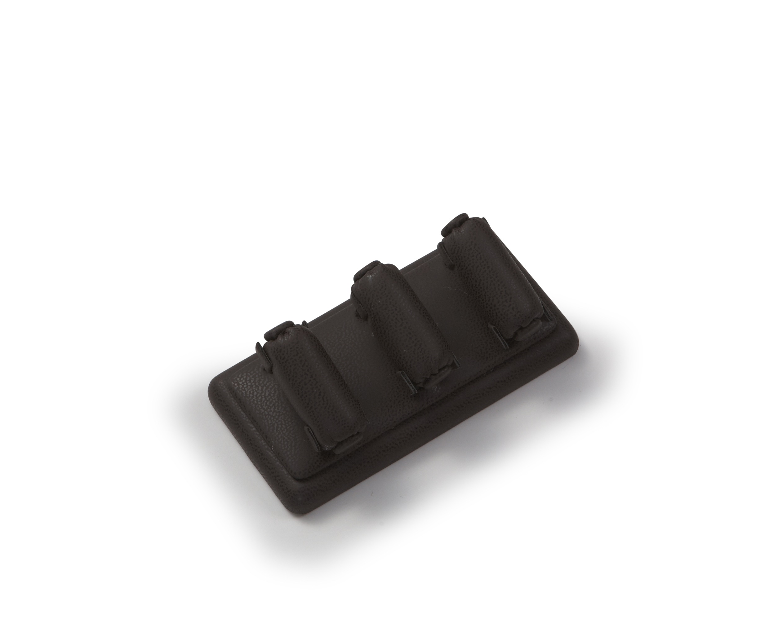 Chocolate Leatherette 3 Ring Stand