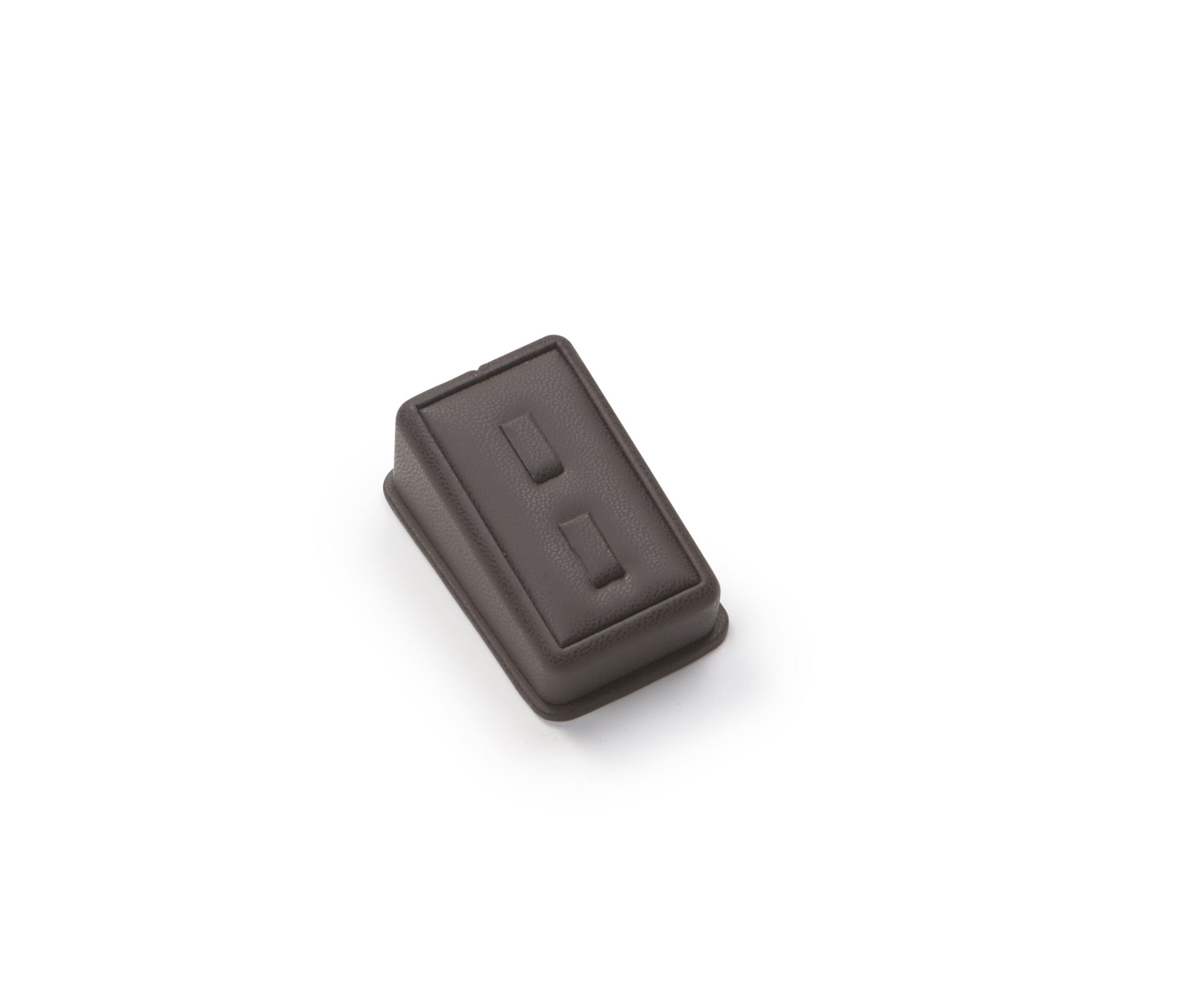 Chocolate Leatherette 2 Clip Ring Stand