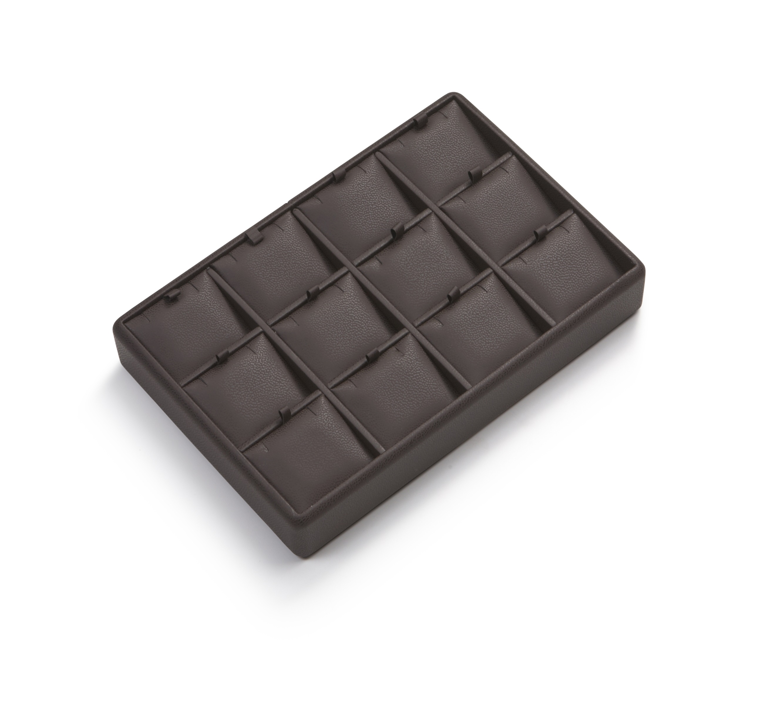 Chocolate Leatherette 12 Pendant Tray