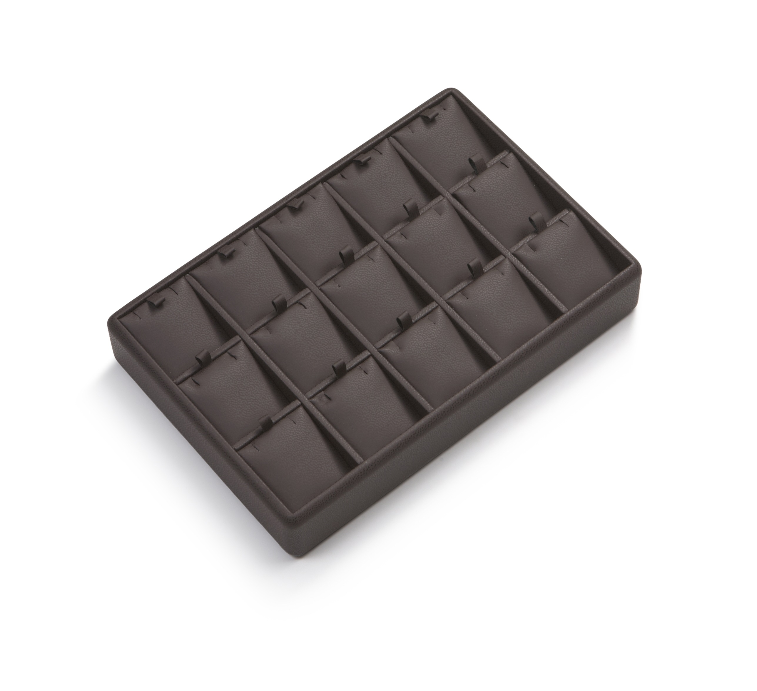 Chocolate Leatherette 15 Pendant Tray